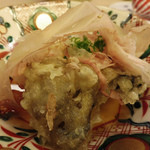 山玄茶 - 揚げひろうす（がんも）、舞茸の天ぷら