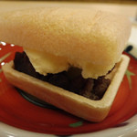 山玄茶 - 自家製あんこ最中＋アイスクリーム、栗