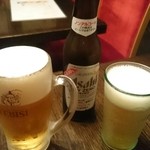 yaesu 海老バル - ノンアルと生ビールで乾杯(*^o^)／＼(^-^*)