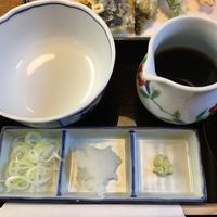 そば会席 立会川 吉田家 - 天せいろ（大海老1本・野菜）