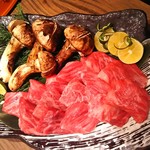 北海道市場　ICHIBA - 焼物(焼き松茸、あべ牛焼き)