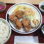 Yoneyama Sa-Bisueria No Borisen Fu-Doko-To - 鶏唐揚げ定食 850円