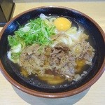 気比そばあまの - にく玉うどん