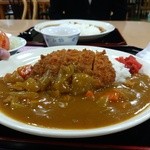 県庁食堂 - かつカレーセット７００円。