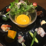 ユーヨーグリル 北海道 - ランチの前菜プレート