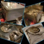 あぷちゃ - 牡蠣ガンガン焼き、500g980円、1kg1880円。500gのをオーダー、撮影前に食べちゃってます！(笑)