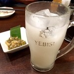 魚串さくらさく - 酒ボールとつぶ貝わさび！