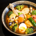 カレー食堂 心 - 料理写真:人気No.１！トリと野菜のスープカレー