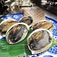 秋田牛鉄板焼 銀座五明 - 蝦夷アワビの蒸し焼き