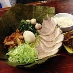 神山 - H.27.11.26.昼 神盛ラーメン 1,500円+ランチメニューC 唐揚げセット +170円