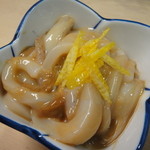 喜多八 - 「いかの塩から」です。不揃いなので自家製かな。