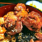 焼鳥 深川 - 焼鳥 深川 ＠茅場町 焼鳥丼 レバー