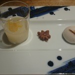 祇園迦陵 - デザート②：ゆず酒ゼリー他