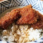 ソースかつ丼のアップですｗ