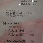 あなご料理 柊 - メニュー①