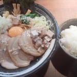 麺家 ぶらいとん - チャーシューあぶらめん+半ライス