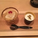 まき村 - ラフランスのすり流しとカボチャのプリン
