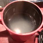 蕎麦切り屋 - 蕎麦湯。