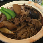 Sukiyaki Kappou Katou - 2015年11月。「特すき焼き膳」のすき焼き。