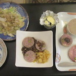 オ・タン・ペルデュ - 左上が自作の野菜のチーズソース