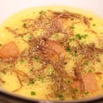 ジョンティ アッシュ - ランチコース 5110円 の北海道産　栗南瓜の滑らかなスープ 秋トリュフとクルトンを浮かべて