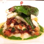 ジョンティ アッシュ - ランチコース 5110円 の北海道産雲子のムニエル 京蕪のエクラゼと黄柚子を香らせたサラダ 焦がしバターのソースと共に