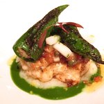 ジョンティ アッシュ - ランチコース 5110円 の北海道産雲子のムニエル 京蕪のエクラゼと黄柚子を香らせたサラダ 焦がしバターのソースと共に