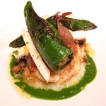 ジョンティ アッシュ - ランチコース 5110円 の北海道産雲子のムニエル 京蕪のエクラゼと黄柚子を香らせたサラダ 焦がしバターのソースと共に