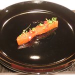 ジョンティ アッシュ - ランチコース 5110円 の岩手県八幡平サーモンのスモーク仕立て