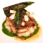 ジョンティ アッシュ - ランチコース 5110円 の北海道産雲子のムニエル 京蕪のエクラゼと黄柚子を香らせたサラダ 焦がしバターのソースと共に