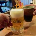 Sembero Yokagura - まずはビールで､ﾌﾟﾊｯ!