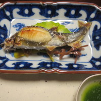 比良山荘 - 子持ち鮎の塩焼き
