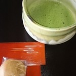 精進料理　湯華庵 - デザートの抹茶とお菓子