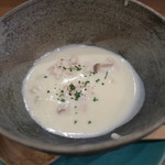 モンプチコションローズ - 27年11月　白子と茸のポタージュ