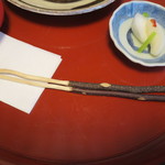 美山荘 - 栗の木の手作り箸