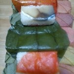 Tatsumi - 柿の葉すし（鯖と鮭）
