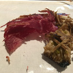 ウシマル - 自家製生ハムとマイタケ