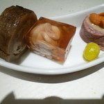 築地丸五 - 大浦牛蒡、白子の煮凝り