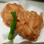 揚物：海老しんじょ、湯葉の皮で包んで