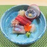 食材適処 や和た - お刺身☆左下の白身は大好きなシマアジ