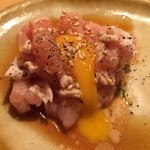 Sumibi Toriyakiniku Shinzan - 名古屋コーチンのユッケ