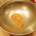 三谷 - ボタン海老、卵の味噌漬け