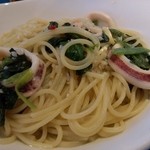 Osteria BAN-ZAI - イカとほうれん草のパスタ