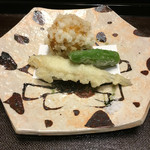 祥雲 - 揚げ物(里芋と牛スジの炊き合わせ・ししとう・わかさぎ)