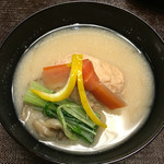 祥雲 - 椀物(鮭のつみれ  粕汁仕立)