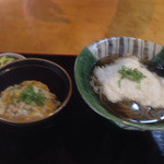 隠れ庵 - とろろ蕎麦+卵丼