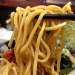 ラーメン神山 - H.27.11.29.昼 麺リフト(特製キムチ醤油ラーメン中太麺)