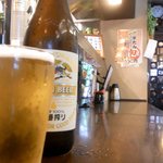 牛たん炭焼き 利久 東口本店 - ビール中瓶（\500）