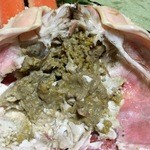 旅館大橋 - 【夕食】茹で蟹(一匹/人)・蟹味噌