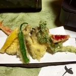 旅館大橋 - 【夕食】蟹の天ぷら